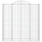 vidaXL Oblúkový gabionový kôš 200x50x200/220 cm pozinkované železo – Obrázok 3