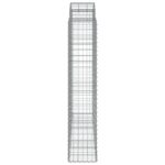 vidaXL Oblúkový gabionový kôš 200x50x200/220 cm pozinkované železo – Obrázok 4