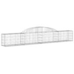vidaXL Oblúkový gabionový kôš 300x30x40/60 cm pozinkované železo – Obrázok 2