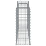 vidaXL Oblúkový gabionový kôš 300x50x120/140 cm pozinkované železo – Obrázok 4