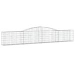 vidaXL Oblúkový gabionový kôš 400x30x60/80 cm pozinkované železo – Obrázok 2