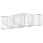vidaXL Oblúkový gabionový kôš 400x50x100/120 cm pozinkované železo – Obrázok 2