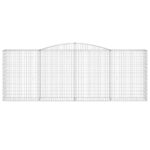 vidaXL Oblúkový gabionový kôš 400x50x140/160 cm pozinkované železo – Obrázok 3
