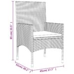 vidaXL 4-dielna záhradná sedacia súprava a vankúše polyratan sivá – Obrázok 11