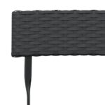 vidaXL Skladacie bistro stoličky 6 ks čierne polyratan a oceľ – Obrázok 8