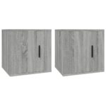 vidaXL Nástenné TV skrinky 2 ks sivé sonoma 40x34,5x40 cm – Obrázok 2