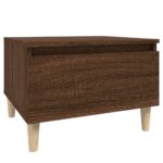 vidaXL Bočný stolík hnedý dub 50x46x35 cm spracované drevo – Obrázok 2