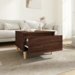 vidaXL Bočný stolík hnedý dub 50x46x35 cm spracované drevo – Obrázok 3