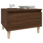 vidaXL Bočný stolík hnedý dub 50x46x35 cm spracované drevo – Obrázok 4