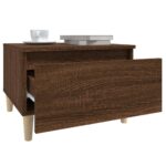 vidaXL Bočný stolík hnedý dub 50x46x35 cm spracované drevo – Obrázok 5