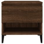 vidaXL Bočné stolíky 2 ks hnedý dub 50x46x50 spracované drevo – Obrázok 7