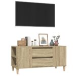 vidaXL TV skrinka dub sonoma 102x44,5x50 cm spracované drevo – Obrázok 4