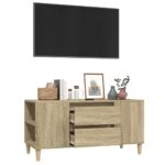 vidaXL TV skrinka dub sonoma 102x44,5x50 cm spracované drevo – Obrázok 5