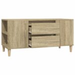 vidaXL TV skrinka dub sonoma 102x44,5x50 cm spracované drevo – Obrázok 6