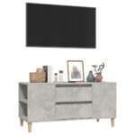 vidaXL TV skrinka betónovosivá 102x44,5x50 cm spracované drevo – Obrázok 4