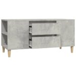 vidaXL TV skrinka betónovosivá 102x44,5x50 cm spracované drevo – Obrázok 6