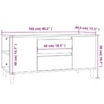 vidaXL TV skrinka betónovosivá 102x44,5x50 cm spracované drevo – Obrázok 10