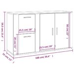 vidaXL Komoda betónovosivá 100x33x59,5 cm spracované drevo – Obrázok 11