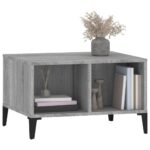 vidaXL Konferenčný stolík sivý dub sonoma 60x50x36,5 spracované drevo – Obrázok 4