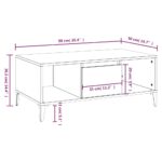 vidaXL Konferenčný stolík biely 90x50x36,5 cm spracované drevo – Obrázok 9