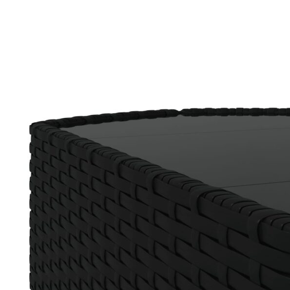 vidaXL 4-dielna záhradná sedacia súprava s vankúšmi čierna polyratan – Obrázok 9