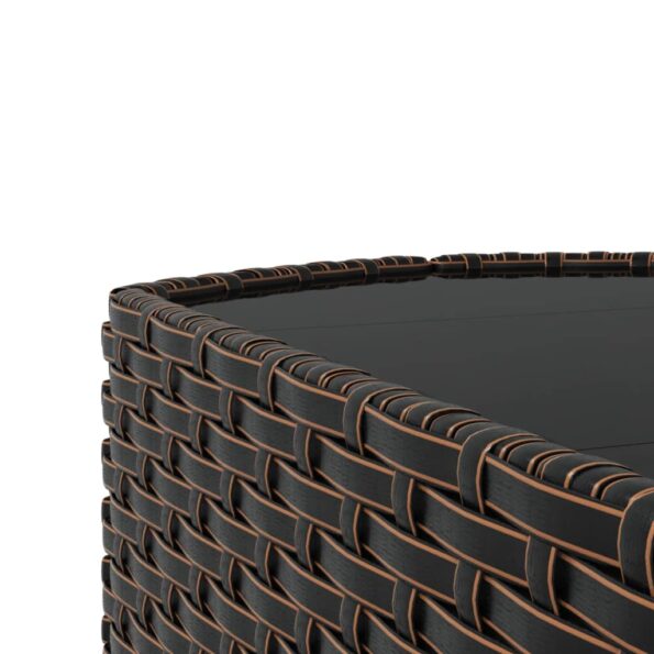 vidaXL 3-dielna záhradná sedacia súprava s podložkami polyratan hnedá – Obrázok 9