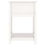 vidaXL Kvetináč s policou biely 54x54x81 cm masívna borovica – Obrázok 6