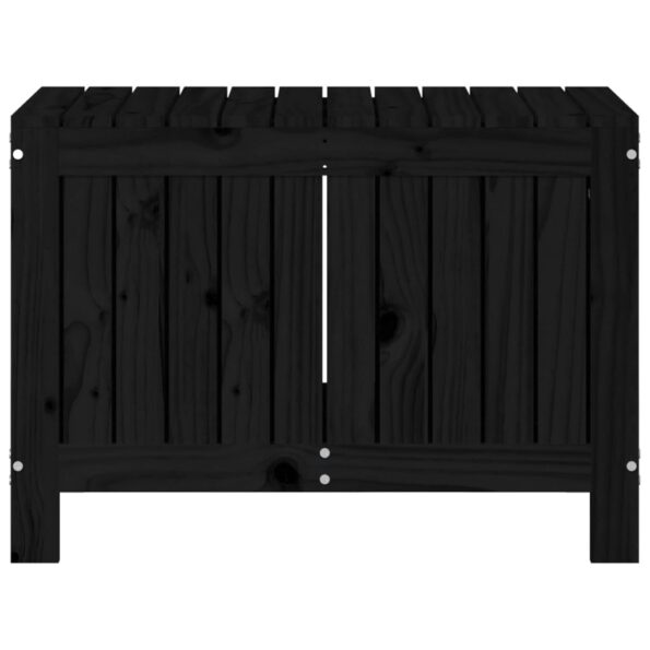 vidaXL Záhradný úložný box čierny 76x42,5x54 cm masívna borovica – Obrázok 6