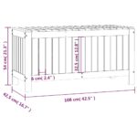 vidaXL Záhradný úložný box medovo-hnedý 108x42,5x54 m masívna borovica – Obrázok 10