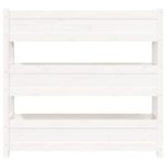 vidaXL Kvetináč biely 112x25x104,5 cm borovicový masív – Obrázok 5