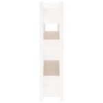 vidaXL Kvetináč biely 112x25x104,5 cm borovicový masív – Obrázok 6