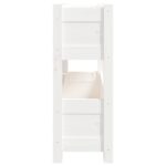 vidaXL Kvetináč biely 77x25x66 cm borovicový masív – Obrázok 6