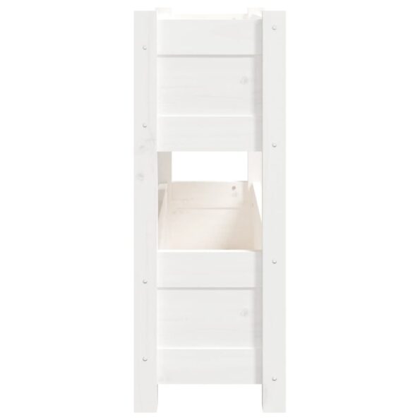 vidaXL Kvetináč biely 77x25x66 cm borovicový masív – Obrázok 6