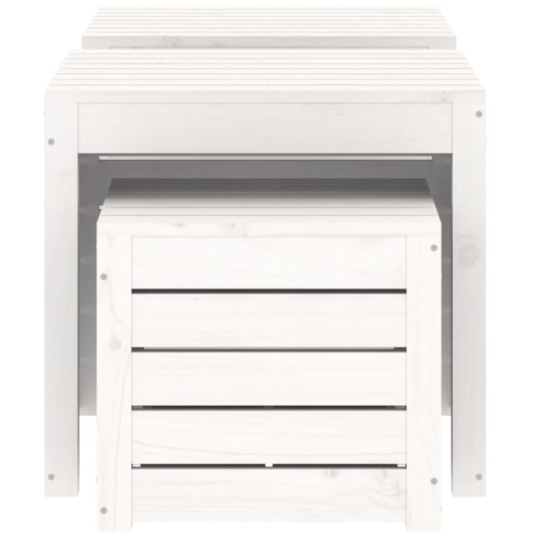 vidaXL 3-dielna záhradná sada boxov biela borovicový masív – Obrázok 6