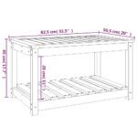 vidaXL Záhradný stolík čierny 82,5x50,5x45 cm borovicový masív – Obrázok 8