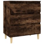 vidaXL Komoda dymový dub 60x35x70 cm spracované drevo – Obrázok 2