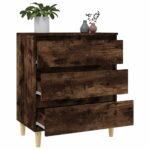vidaXL Komoda dymový dub 60x35x70 cm spracované drevo – Obrázok 5