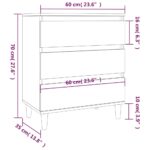 vidaXL Komoda dymový dub 60x35x70 cm spracované drevo – Obrázok 10