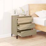 vidaXL Komoda dub sonoma 60x35x70 cm spracované drevo – Obrázok 3