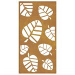 vidaXL Záhradná dekorácia 105x55 cm kortenová oceľ listový dizajn – Obrázok 5