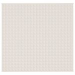 vidaXL Záťažová prikrývka bledokrémová 220x230 cm 15 kg látka – Obrázok 2