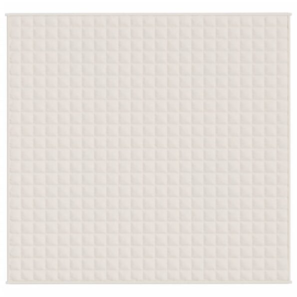 vidaXL Záťažová prikrývka bledokrémová 220x230 cm 15 kg látka – Obrázok 2