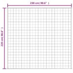 vidaXL Záťažová prikrývka modrá 220x230 cm 11 kg látka – Obrázok 6