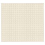 vidaXL Záťažová prikrývka bledokrémová 200x220 cm 13 kg látka – Obrázok 2