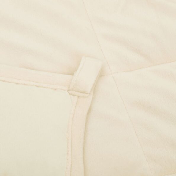 vidaXL Záťažová prikrývka bledokrémová 200x220 cm 13 kg látka – Obrázok 5