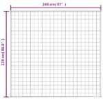 vidaXL Záťažová prikrývka bledokrémová 220x240 cm 11 kg látka – Obrázok 6