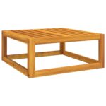 vidaXL Záhradná podnožka a zelený vankúš masívna akácia – Obrázok 3