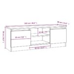 vidaXL TV skrinka s dvierkami dub sonoma 102x30x36 cm – Obrázok 9