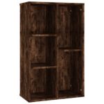 vidaXL Knižnica/komoda dymový dub 50x25x80 cm spracované drevo – Obrázok 2