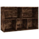 vidaXL Knižnica/komoda dymový dub 50x25x80 cm spracované drevo – Obrázok 8